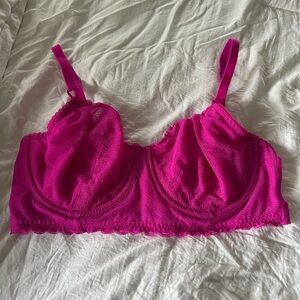 Hot Pink lace bra 36D